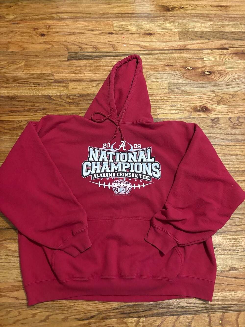 Alabama Crimson Tide 2009 National Champions Football Hoodie Red Sweatshirt